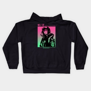 Cyberpunk Aesthetic Vaporwave Anime Manga Girl Japanese Streetwear Kids Hoodie